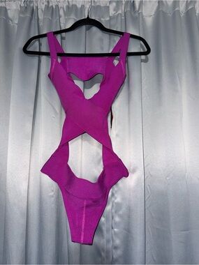 SKIMS One-Piece Swimsuit in Vibrant Magenta